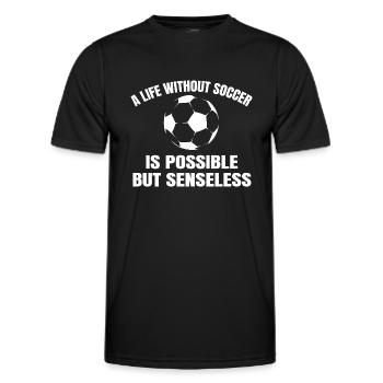 Soccer Soccer Player Soccer Coach - Men's Functional T-Shirt - black - Front - AI Model Male 178 dark (178cm)