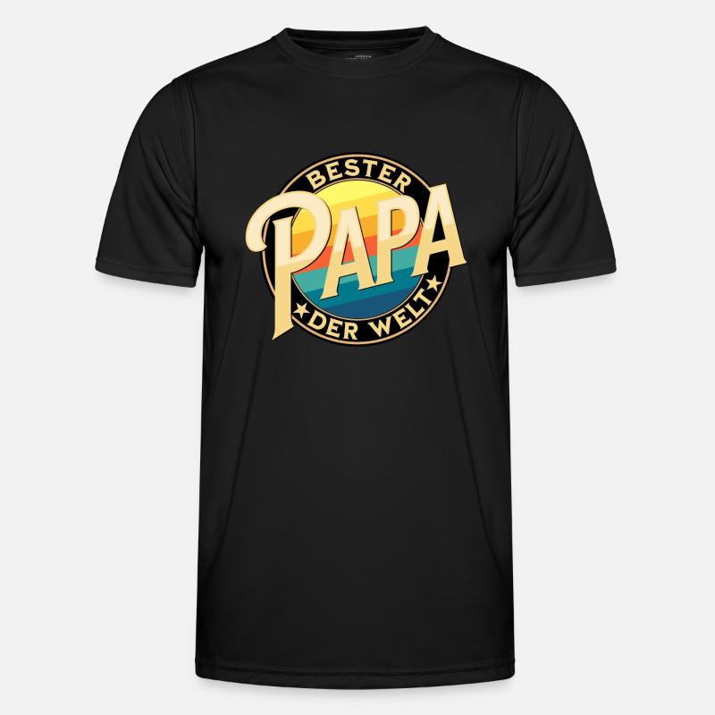 Bester Papa der Welt Männer Funktions-T-Shirt