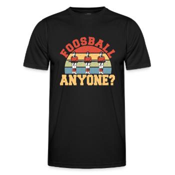 Foosball Anyone Retro Table Soccer Sunset Vintage - Männer Funktions-T-Shirt - Schwarz - Vorne - AI Model Male 178 dark (178cm)