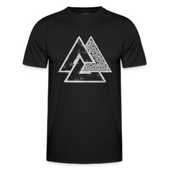 Symboles vikings - T-shirt sport Homme - noir - Devant - AI Model Male 178 dark (178cm)