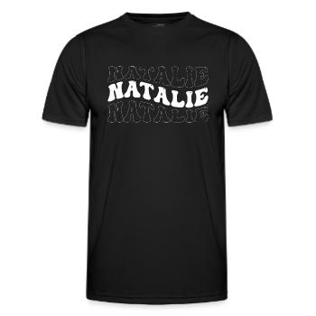 Drôle Natalie Groovy 4 Hommes Femmes Cool Natalie Cravate - T-shirt sport Homme - noir - Devant - AI Model Male 178 dark (178cm)