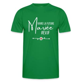 Vivre la future mariée - T-shirt sport Homme - vert - Devant - AI Model Male 178 dark (178cm)
