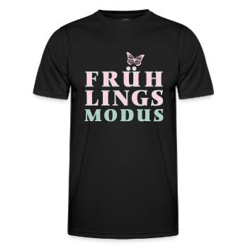 Spring Mode - Spring is here! - Men's Functional T-Shirt - black - Front - AI Model Male 178 dark (178cm)
