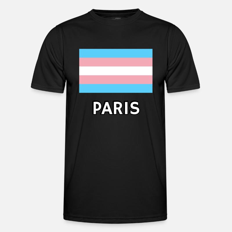 Trans Pride Flagge Paris Männer Funktions-T-Shirt