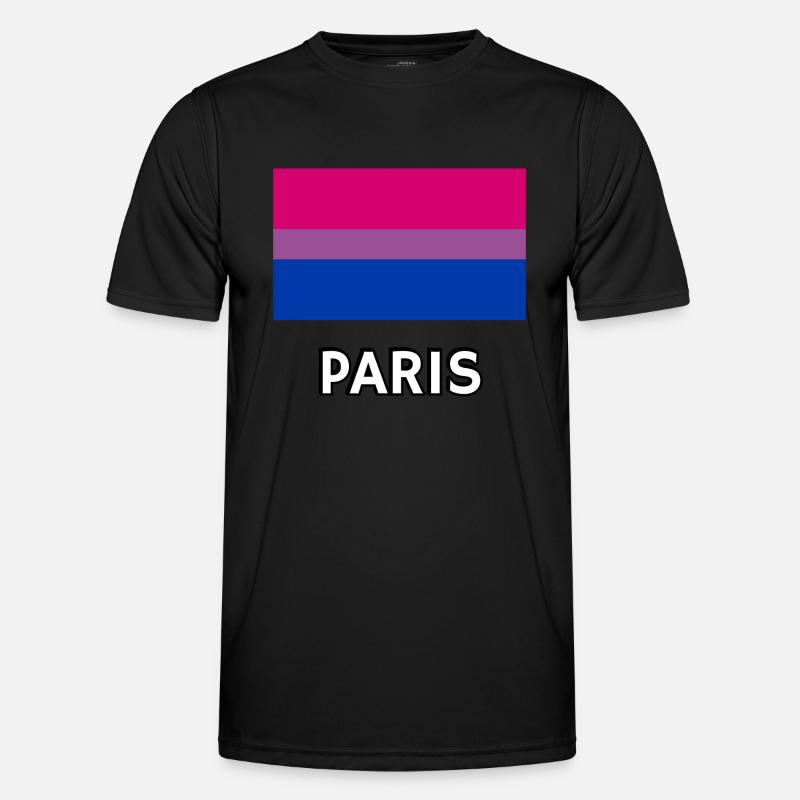 Drapeau Bi Pride Paris T-shirt sport Homme