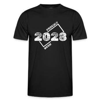 Geschenkidee 2028 - Männer Funktions-T-Shirt - Schwarz - Vorne - AI Model Male 178 dark (178cm)