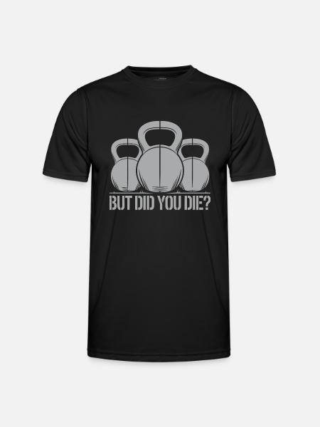 Motivation med humor til gymnastiksalen - Funktionsshirt til herrer - sort