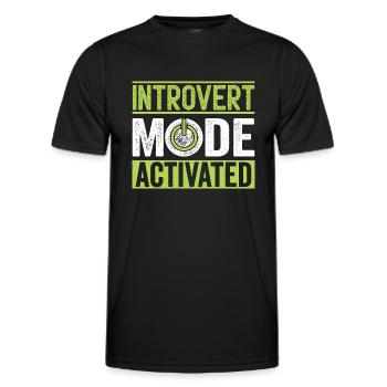 Dictons activés par le mode introverti pour les introvertis - T-shirt sport Homme - noir - Devant - AI Model Male 178 dark (178cm)