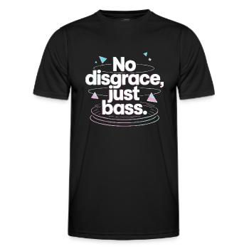 Pas de disgrâce, juste de la basse rétro - T-shirt sport Homme - noir - Devant - AI Model Male 178 dark (178cm)