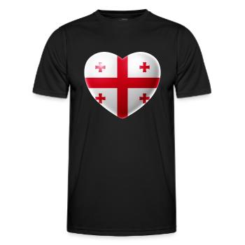 Coeur (Géorgie / Georgia) - T-shirt sport Homme - noir - Devant - AI Model Male 178 dark (178cm)