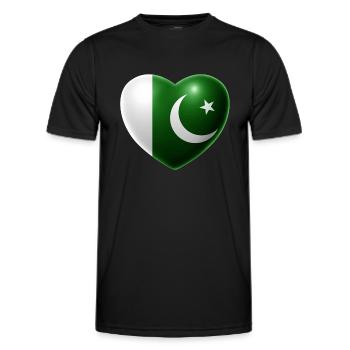 Heart (Pakistan) - Men's Functional T-Shirt - black - Front - AI Model Male 178 dark (178cm)