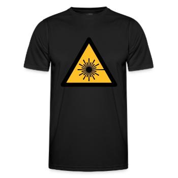 Gefahrensymbol - Laser-Licht (2-farbig) - Männer Funktions-T-Shirt - Schwarz - Vorne - AI Model Male 178 dark (178cm)