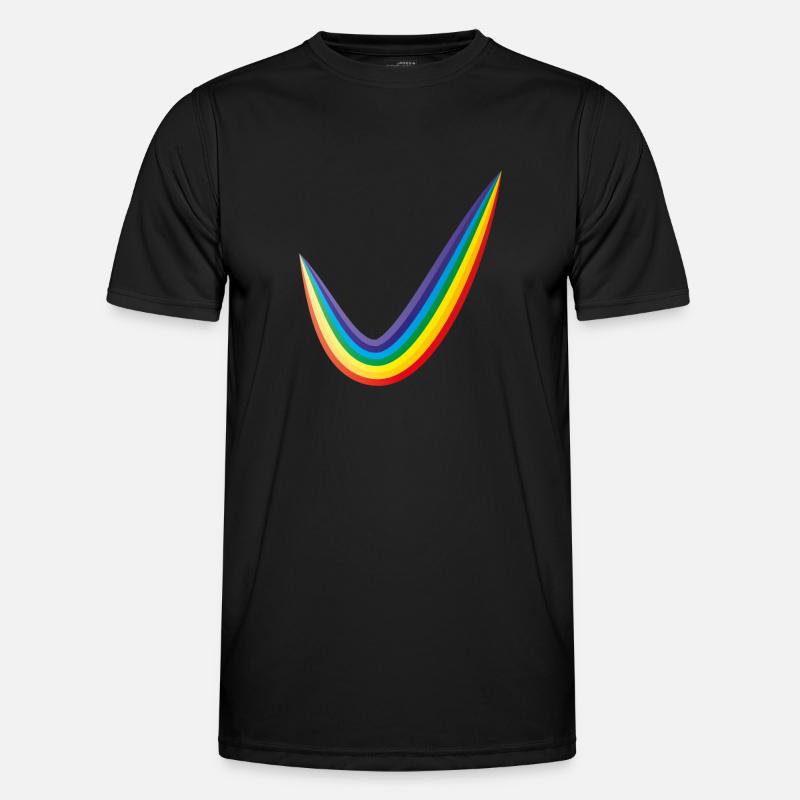 Regenbogen Haken Männer Funktions-T-Shirt