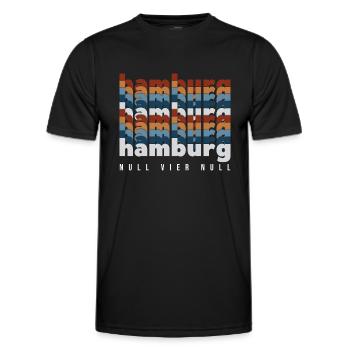 Hambourg 040 Null Vier Null - T-shirt sport Homme - noir - Devant - AI Model Male 178 dark (178cm)
