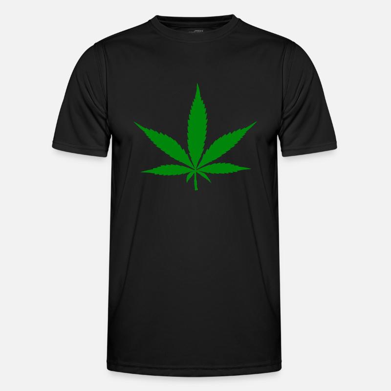 Hanfblatt Cannabis Symbol Männer Funktions-T-Shirt
