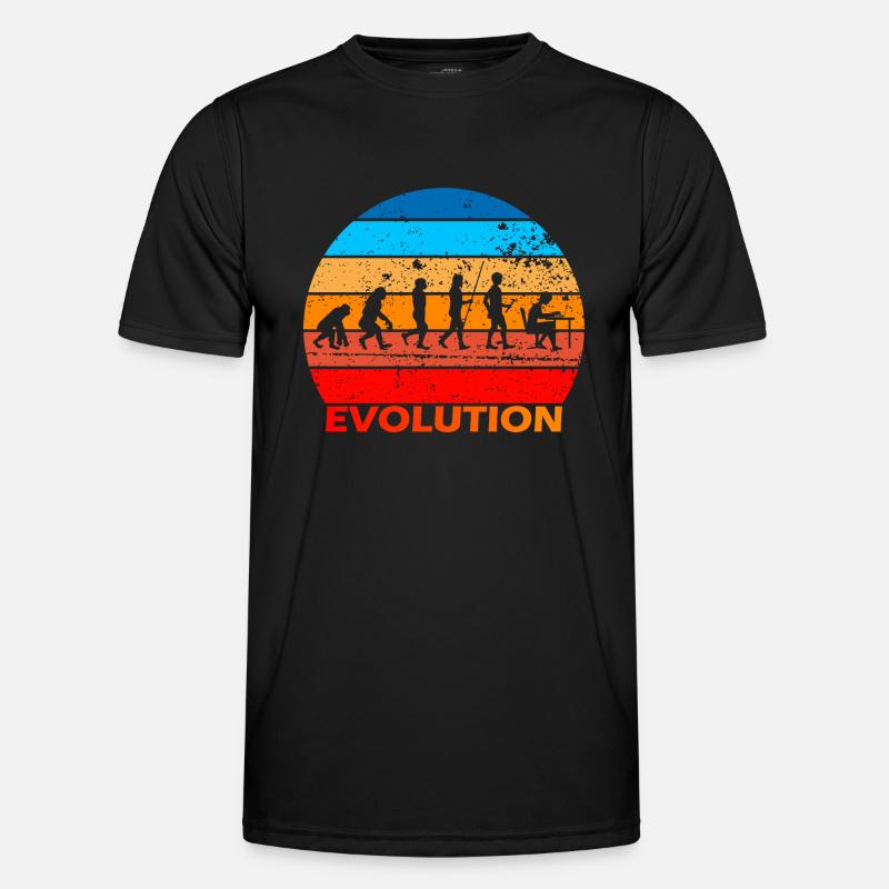 Evolution of IT EDP Computer Science Computer Nerds - Men's Functional T-Shirt - black