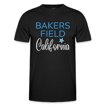 BAKERSFIELD California - T-shirt sport Homme - noir - Devant - AI Model Male 178 dark (178cm)
