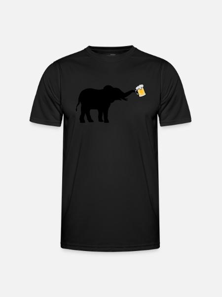 Beer Jug Elephant cool - Men's Functional T-Shirt - black