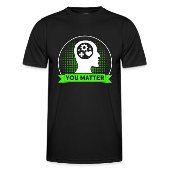 Mental health awareness Mental health - Men's Functional T-Shirt - black - Front - AI Model Male 178 dark (178cm)