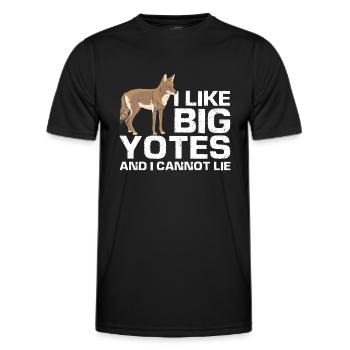Conception de coyote pour les réacteurs de coyote - T-shirt sport Homme - noir - Devant - AI Model Male 178 dark (178cm)