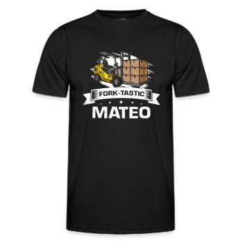 Lagerarbeiter für Staplerfahrer und Gabelstapler - Männer Funktions-T-Shirt - Schwarz - Vorne - AI Model Male 178 dark (178cm)