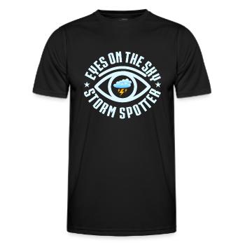 Eyes On The Sky - Storm Spotter Meteorology Weath - Men's Functional T-Shirt - black - Front - AI Model Male 178 dark (178cm)