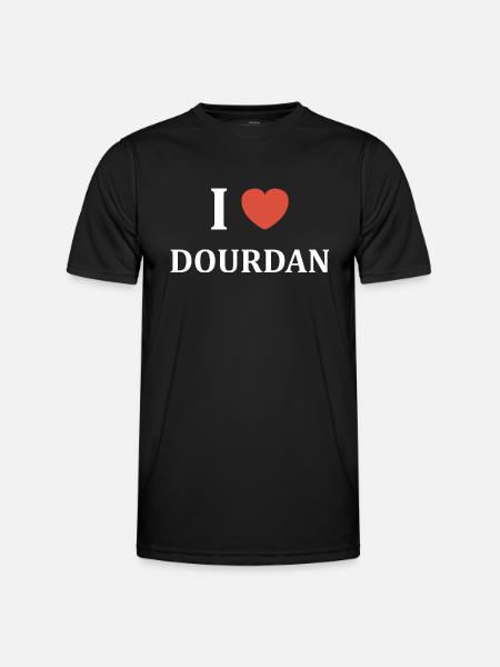i love Dourdan - T-shirt sport Homme - noir