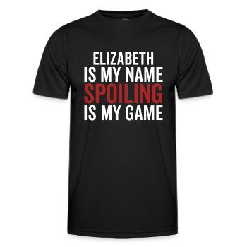 Elizabeth ist mein Name Verderben ist mein Spiel - Männer Funktions-T-Shirt - Schwarz - Vorne - AI Model Male 178 dark (178cm)