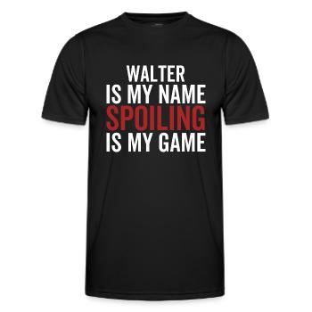 Walter est mon nom Spoiling est mon jeu - T-shirt sport Homme - noir - Devant - AI Model Male 178 dark (178cm)