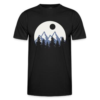 Travel - Men's Functional T-Shirt - black - Front - AI Model Male 178 dark (178cm)