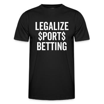 Legalize Sports Betting - Men's Functional T-Shirt - black - Front - AI Model Male 178 dark (178cm)