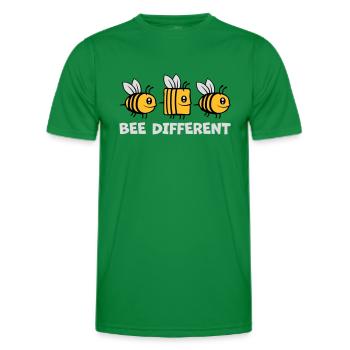 bee different Bienen Zitat - Männer Funktions-T-Shirt - Kelly Green - Vorne - AI Model Male 178 dark (178cm)