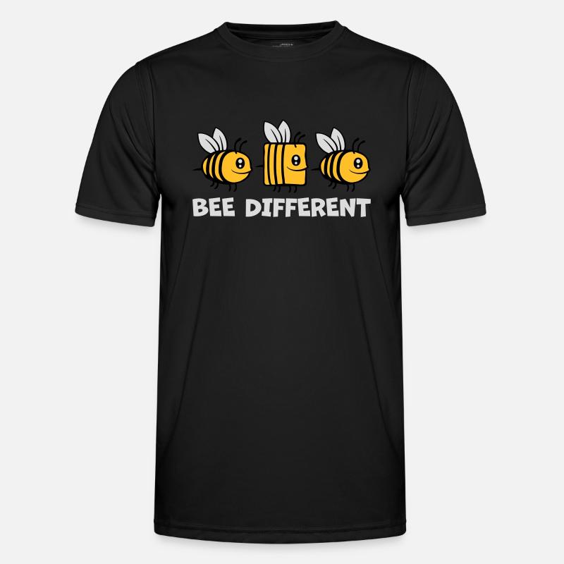 bee different bees quote - Men's Functional T-Shirt - black