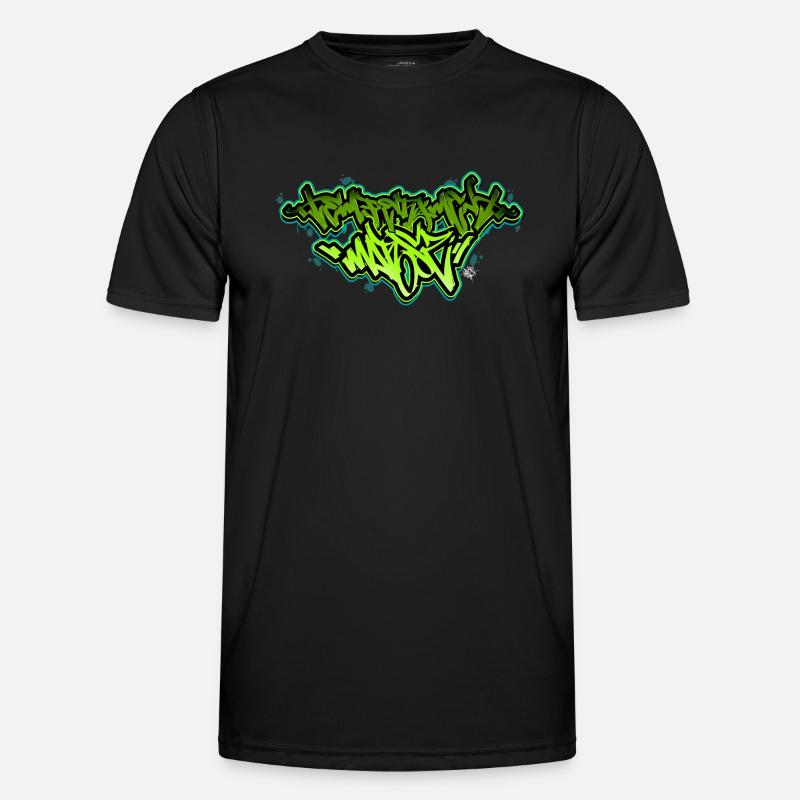 Graffiti-Stil Männer Funktions-T-Shirt