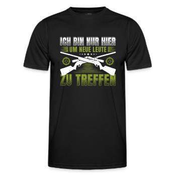 Schützenverein Sportschütze - Männer Funktions-T-Shirt - Schwarz - Vorne - AI Model Male 178 dark (178cm)