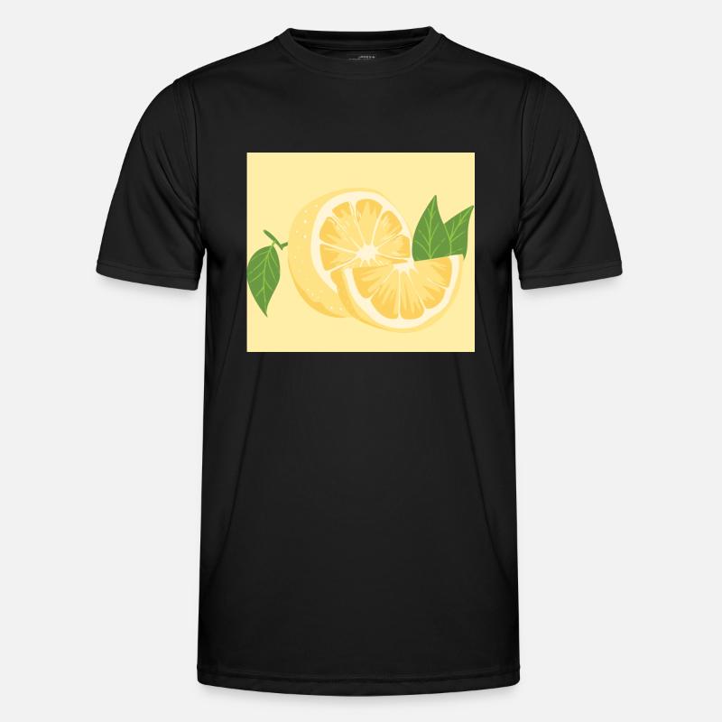 Zitrone Zitrone - Männer Funktions-T-Shirt - Schwarz