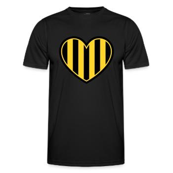 Rodent heart - Men's Functional T-Shirt - black - Front - AI Model Male 178 dark (178cm)