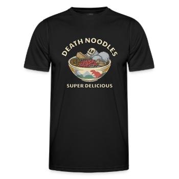 Nudeln des Todes Fleischbällchen - Männer Funktions-T-Shirt - Schwarz - Vorne - AI Model Male 178 dark (178cm)