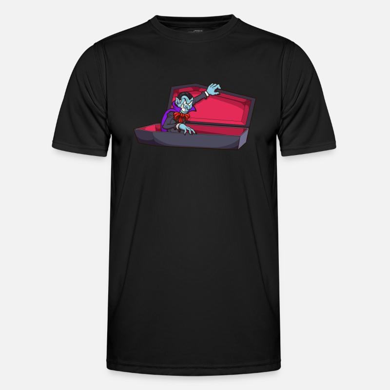 Vampir im Sarg Männer Funktions-T-Shirt