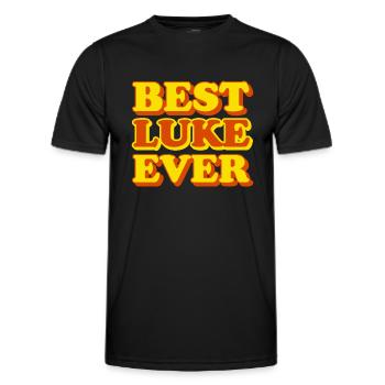 Lukas first name, funny gift - Men's Functional T-Shirt - black - Front - AI Model Male 178 dark (178cm)