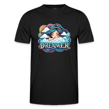 Träumer - Träumer - Träumer - Traum - Träumerei - Männer Funktions-T-Shirt - Schwarz - Vorne - AI Model Male 178 dark (178cm)