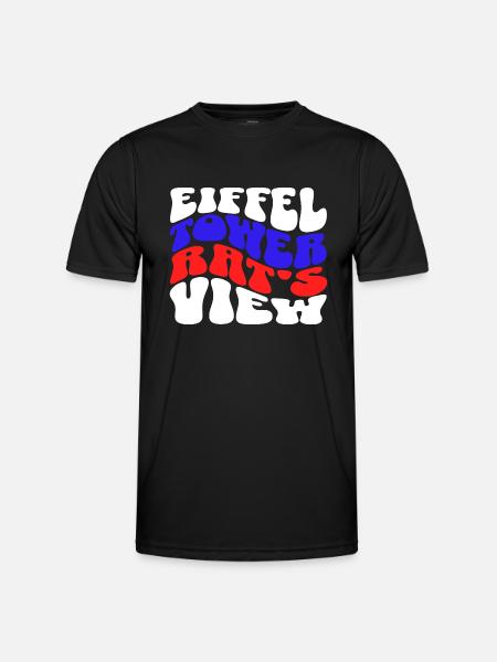 Paris Adventure Eiffel Parisiske rottemus knurhår - Funktionsshirt til herrer - sort