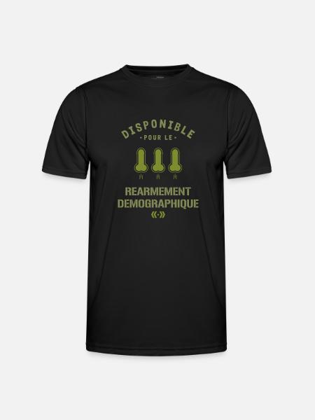 Réarmement démographique - T-shirt sport Homme - noir