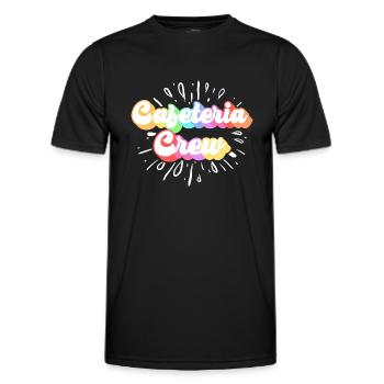 Cafeteria-Besatzung - Männer Funktions-T-Shirt - Schwarz - Vorne - AI Model Male 178 dark (178cm)