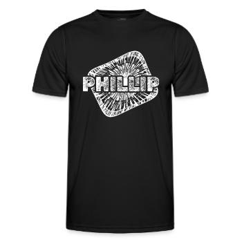Phillip als Geburt - Männer Funktions-T-Shirt - Schwarz - Vorne - AI Model Male 178 dark (178cm)