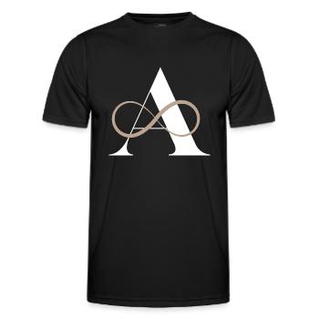 Letter to infinity - Men's Functional T-Shirt - black - Front - AI Model Male 178 dark (178cm)