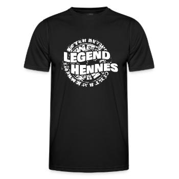 Hennes - Männer Funktions-T-Shirt - Schwarz - Vorne - AI Model Male 178 dark (178cm)