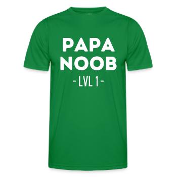 Papa noob lvl 1 fête des pères cadeau geek - T-shirt sport Homme - vert - Devant - AI Model Male 178 dark (178cm)