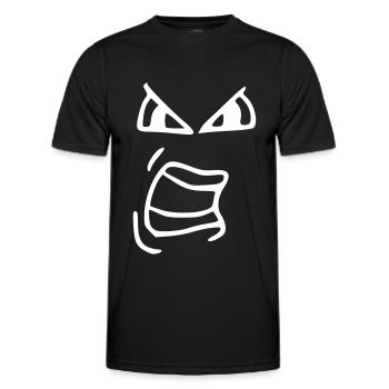 Emoji cris esquisse blanc - T-shirt sport Homme - noir - Devant - AI Model Male 178 dark (178cm)