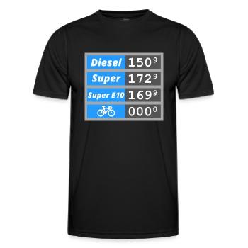 Fahrrad Rennrad Rad Gravelbike lustiger Sticker - Männer Funktions-T-Shirt - Schwarz - Vorne - AI Model Male 178 dark (178cm)